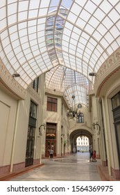 Oradea / Romania / Europe. September 2018. Old Passage At Black Hawk Palace Arcade In Oradea (capital City Of Bihor County And Crisana Region), Romania.