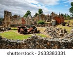 Oradour-sur-Glane, martyred village of Second World War, ruin from June 10, 1944, near Limoges, caused by a detachment of 1st battalion of Panzergrenadier regiment belonging to SS division Das Reich