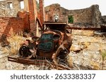 Oradour-sur-Glane, martyred village of Second World War, ruin from June 10, 1944, near Limoges, caused by a detachment of 1st battalion of Panzergrenadier regiment belonging to SS division Das Reich
