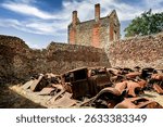 Oradour-sur-Glane, martyred village of Second World War, ruin from June 10, 1944, near Limoges, caused by a detachment of 1st battalion of Panzergrenadier regiment belonging to SS division Das Reich