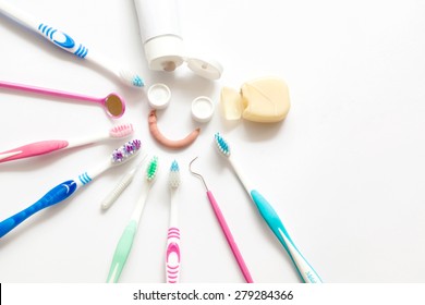 Oral Care Kit White Background.
