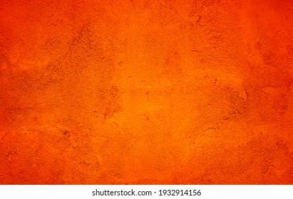 Orange Abstract Background. Painted Orange Color Stucco Wall Texture With Copy Space. Bright Art Wallpaper - Shutterstock ID 1932914156