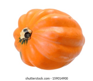 Orange Acorn Squash Isolated On White 