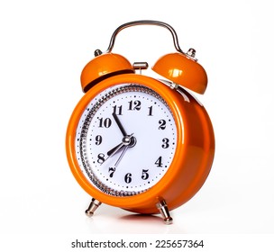 Orange alarm clock 