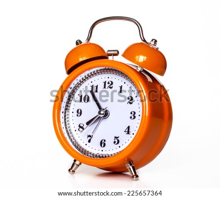 Orange alarm clock 