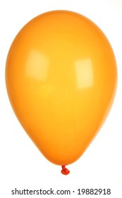 Orange balloon isolated on white, shot in studio