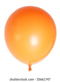 Orange Balloon Isolated On White