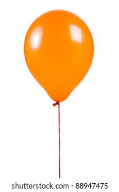Orange balloon on white background