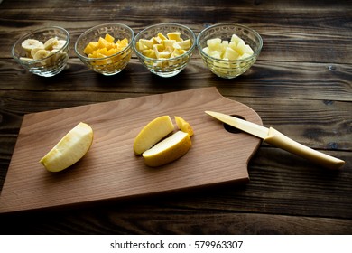 orange banana pineapple apple wood - Powered by Shutterstock