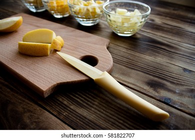 orange banana pineapple apple wood - Powered by Shutterstock