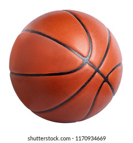 orange basketball ball isolated on white background