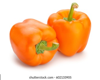 Orange Bell Pepper Isolated