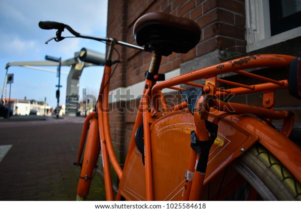 white orange bike
