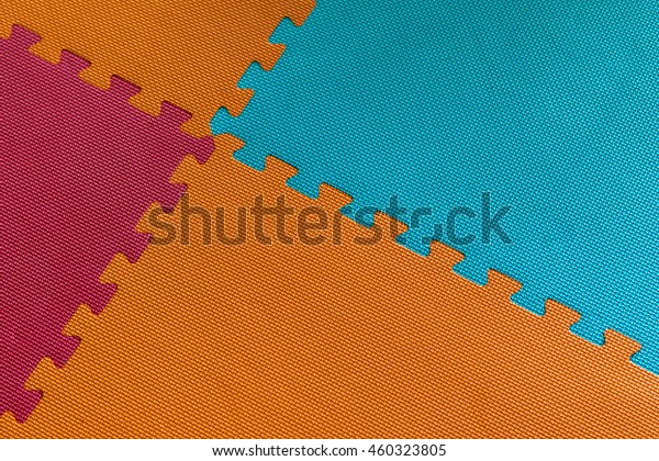 Orange Blue Red Playroom Foam Floor Stock Photo Edit Now