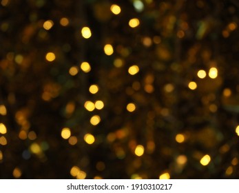Orange bokeh lights at night