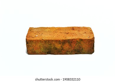 Orange Brick On White Background