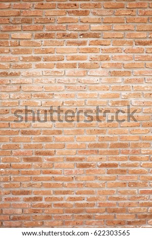 Orange brick wall. Brick wall texture pattern or brick wall background