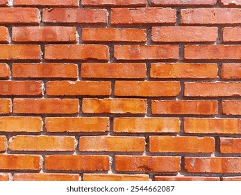 Orange bricks form the walls. Brick wall textured background. Brick wall patterns can be used as wallpaper - Powered by Shutterstock