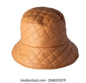 Orange Bucket Hat  Isolated On White Background .fisherman's Hat, Irish Country Hat ,session Hat,panama.