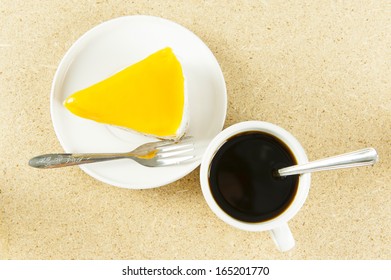 Orange Cake and coffee