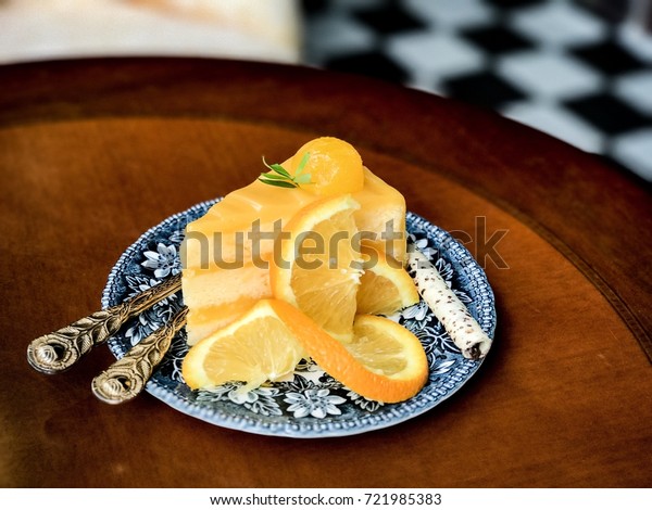 Orange Cake Decoration Orange Slice On Stock Photo Edit Now