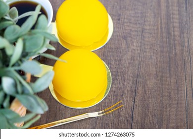 Orange Cake Made From Round Orange Like Real Orange. The Orange Cake Is A Good Luck In China.