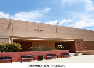 ORANGE, CALIFORNIA - 14 MAY 2020: Little Theater At Orange High School, A Traditional Four Year Public High School Located In The City Of Orange.