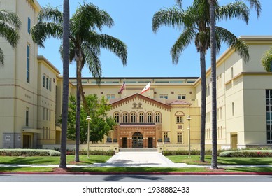 ORANGE, CALIFORNIA - 14 MAY 2020: The Donald Kennedy Hall Law Building On The Campus Of Chapman University. 