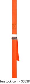 Orange Cam Buckle Strap On A White Background