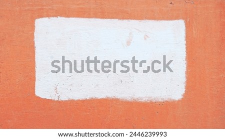 Orange Canvas White Patch Minimalist Art