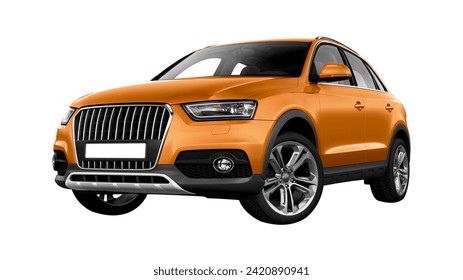 Orange Car isolated on a white background - Powered by Shutterstock