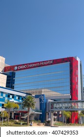 ORANGE, CA/USA - APRIL 16, 2016: Children's Hospital Of Orange County Exterior And Logo. CHOC Is A Pediatric Children's Hospital In California.