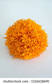 Orange Cempasuchil Flower Isolated On White