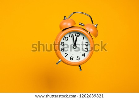  Orange classic desktop clock the orange background