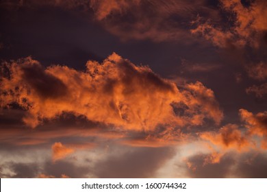 Orange Cloud Sunset Sky Summer