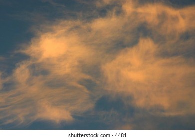 orange clouds