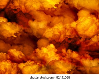 Orange Clouds Background.