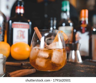 Orange cocktail with amaretto and wisky - Shutterstock ID 1791620501