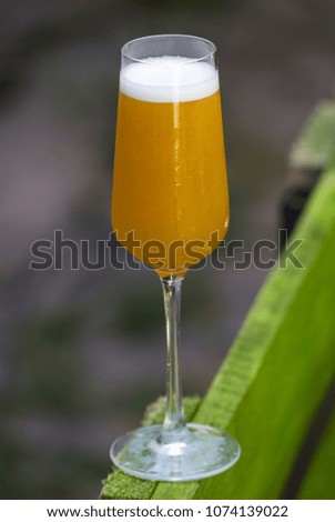 Orange cocktail in a stemware 