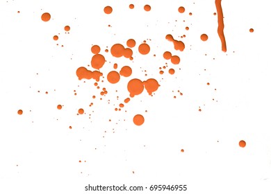 Paint Splatter Background Orange Ink Splash Stock Vector (Royalty Free ...