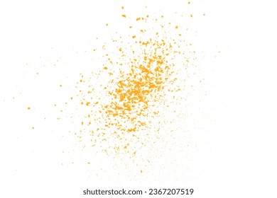 Orange color powder splash isolated on white background. - Powered by Shutterstock