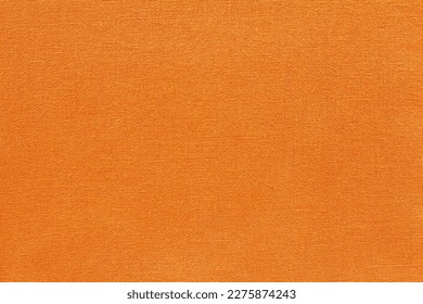 Orange cotton fabric cloth texture for background  natural textile pattern 