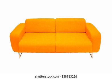 Orange Couch Isolated