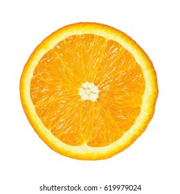 Orange cross section isolated on white background - Shutterstock ID 619979024