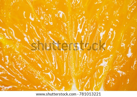 Orange cut in half macro shoot
