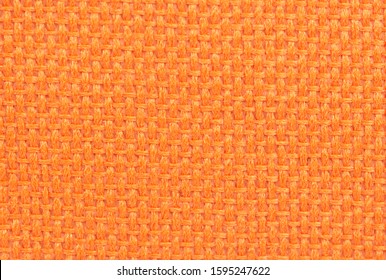 Orange Fabric Background Close Up