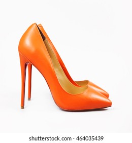 Orange Female Shoes 