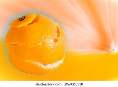 Orange Fruit Fetus On Blurred Background