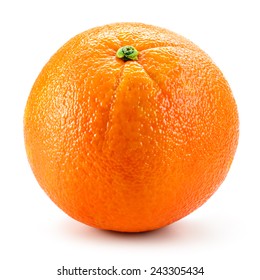 Ripe Orange Isolated On White Background Stock Photo (Edit Now) 606022676