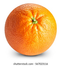 Ripe Orange Isolated On White Background Stock Photo (Edit Now) 606022676